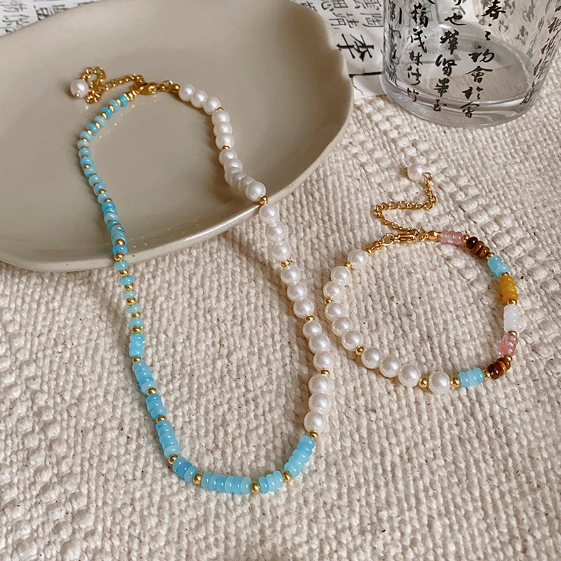Coastal Pearl Beaded Jewelry Set
