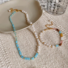 Coastal Pearl Beaded Jewelry Set
