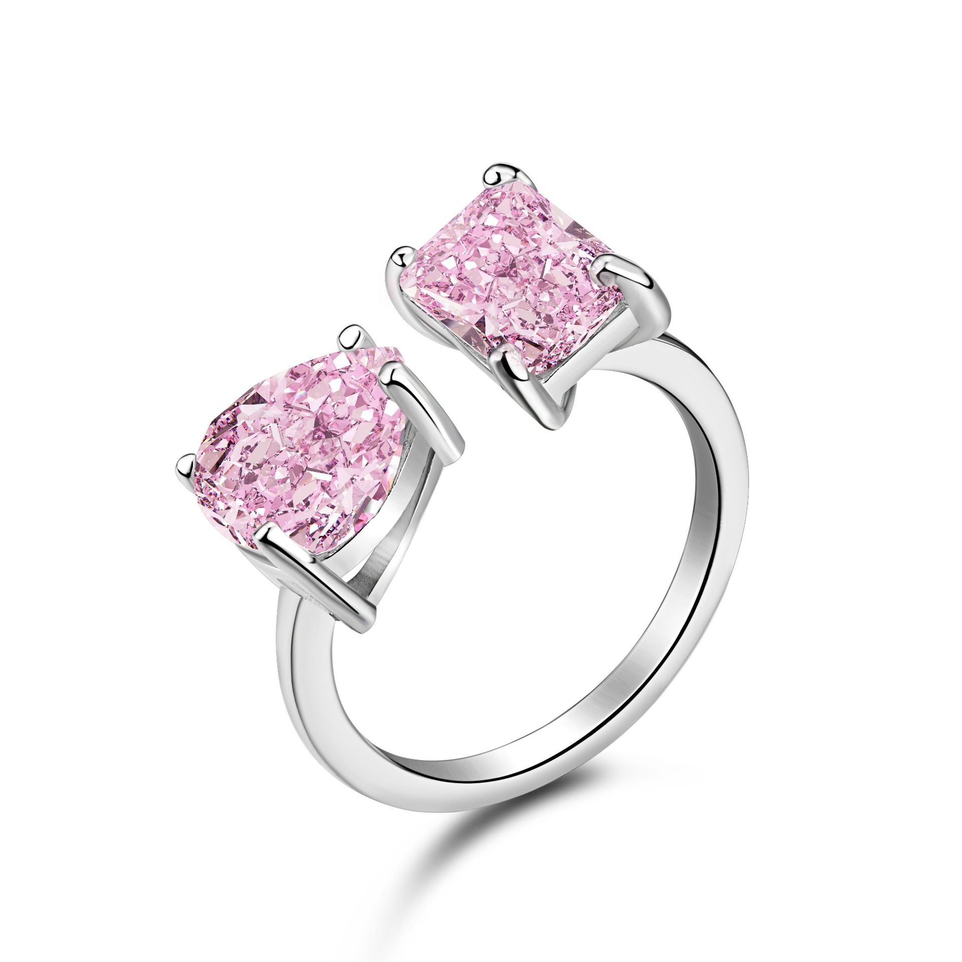 Aurora Blush™ S925 Sterling Silver High Carbon Diamond Pink Ring Collection