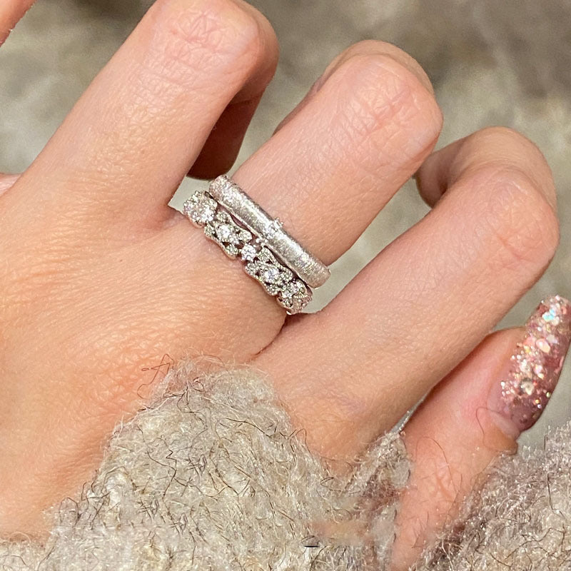 S925 Sterling Silver Celestial Spark Eternity Ring
