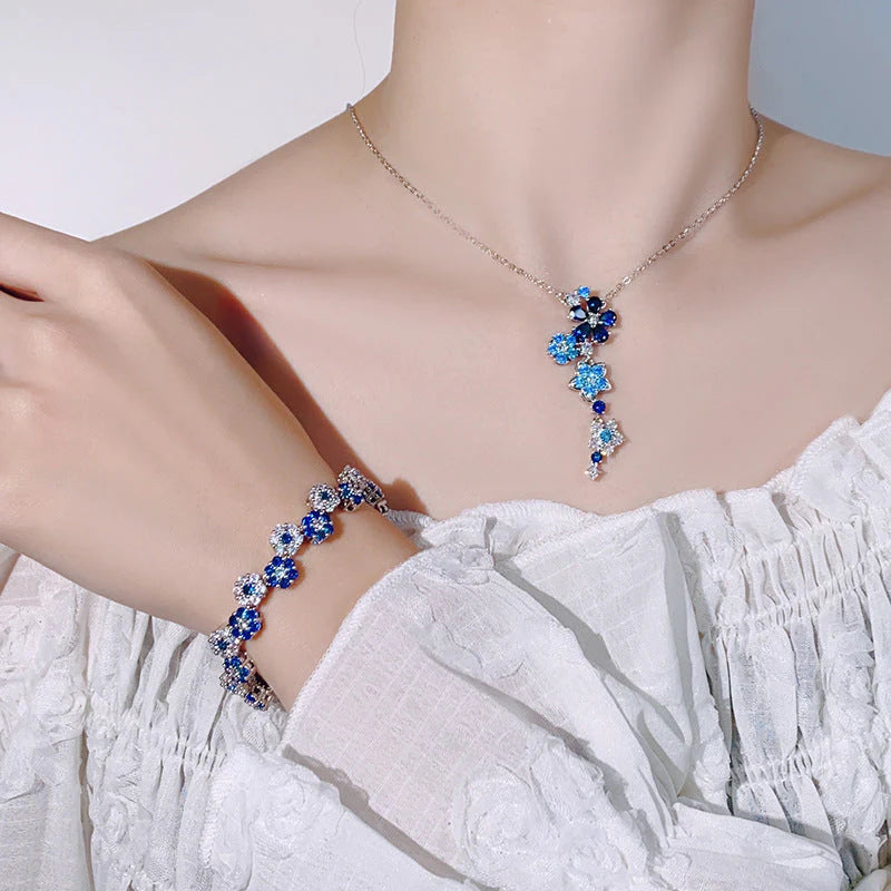 Azure Blossom Jewelry Set