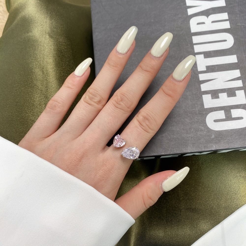 Aurora Blush™ S925 Sterling Silver High Carbon Diamond Pink Ring Collection