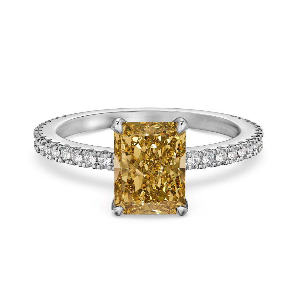S925 Sterling Silver Radiant Bloom Ring