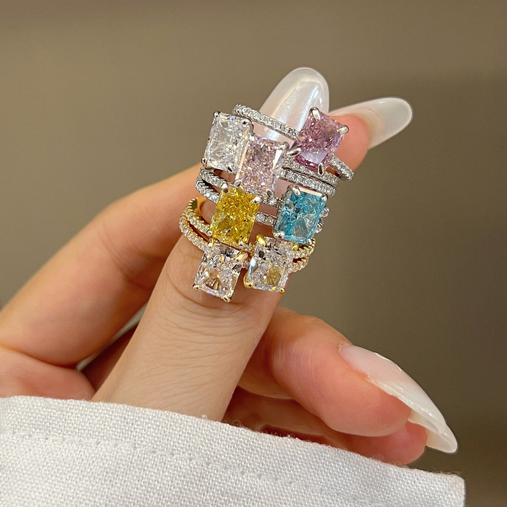 S925 Sterling Silver Radiant Bloom Ring