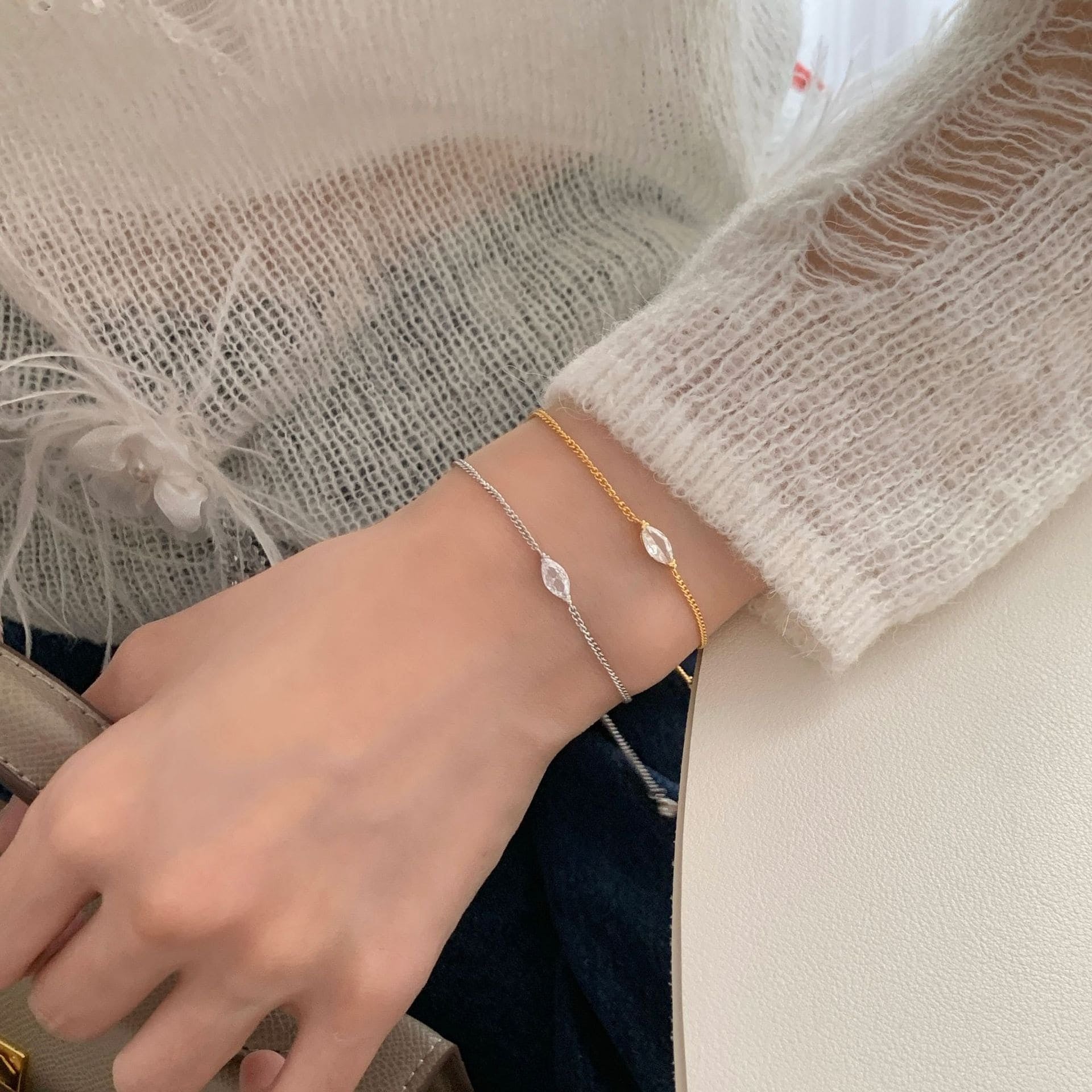 Celeste Marquise Sterling Silver Bracelet