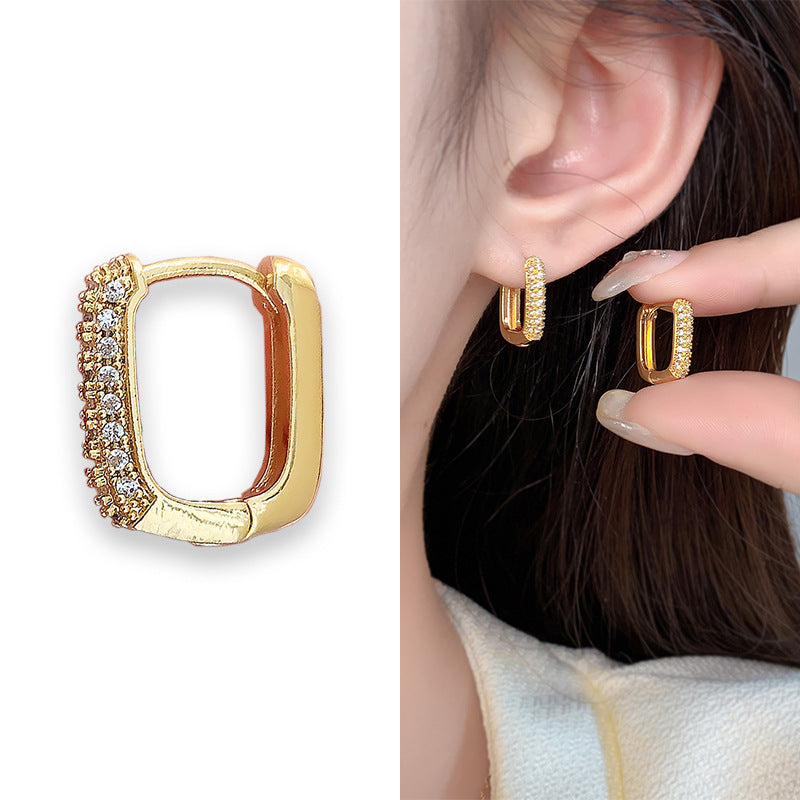 Celestia Luna Pavé Huggie Earrings