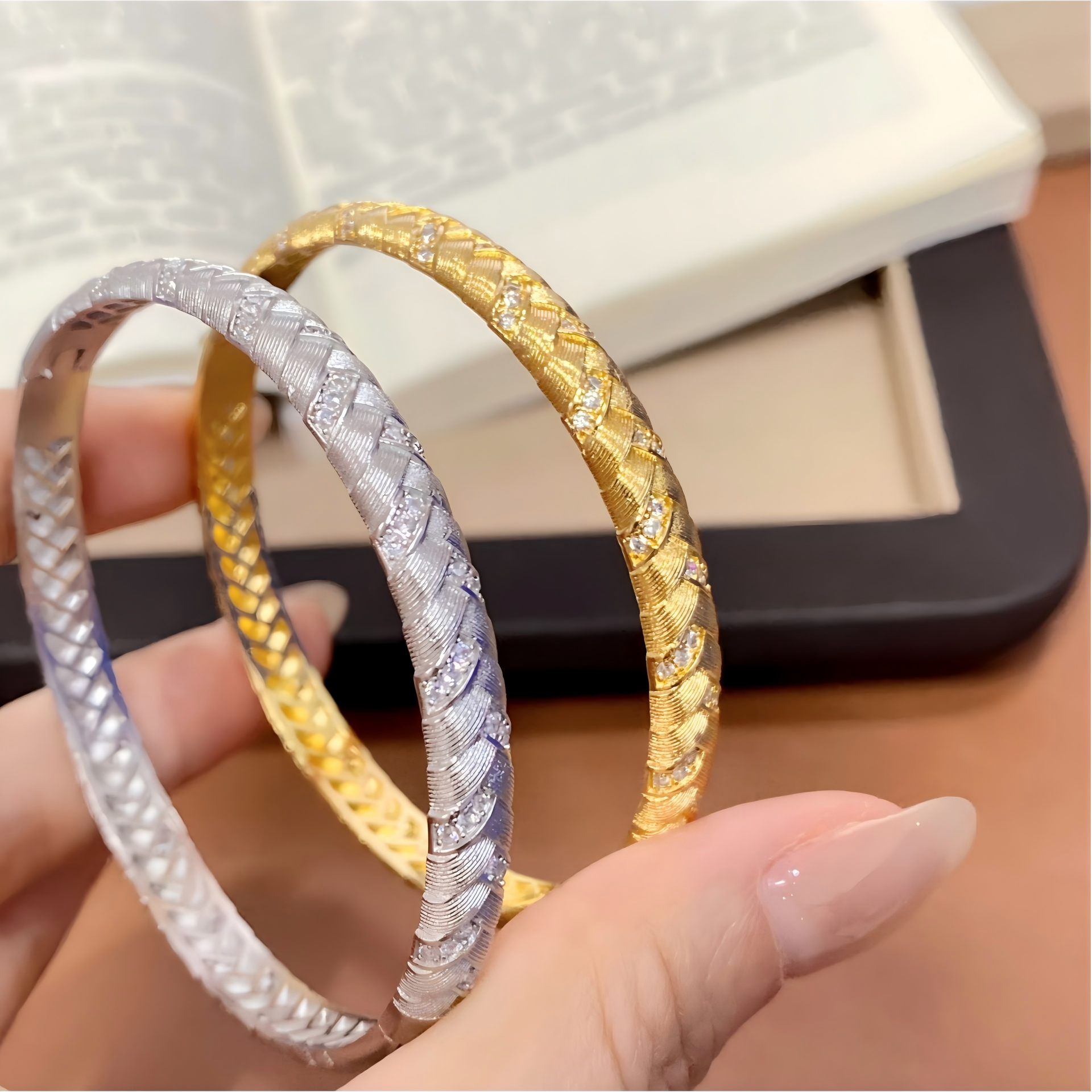 Braided Gold & Silver Jewelry Set