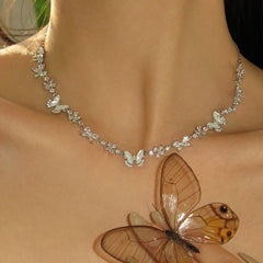 Silver Fritillary Butterfly Necklace