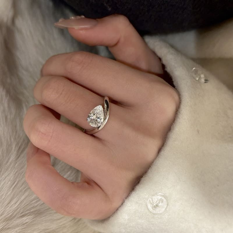 Celeste Dewdrop Sterling Silver Ring