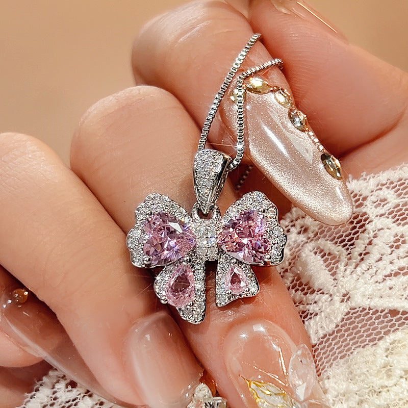 Aurora Blush™ Copper Pink Bow Jewelry Set