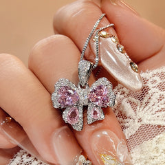 Aurora Blush™ Copper Pink Bow Jewelry Set