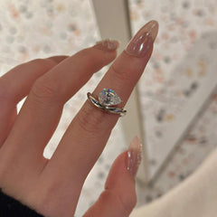 Celeste Dewdrop Sterling Silver Ring