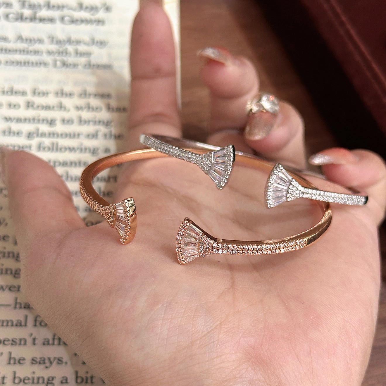 Aurora Fan Open Cuff Bracelet