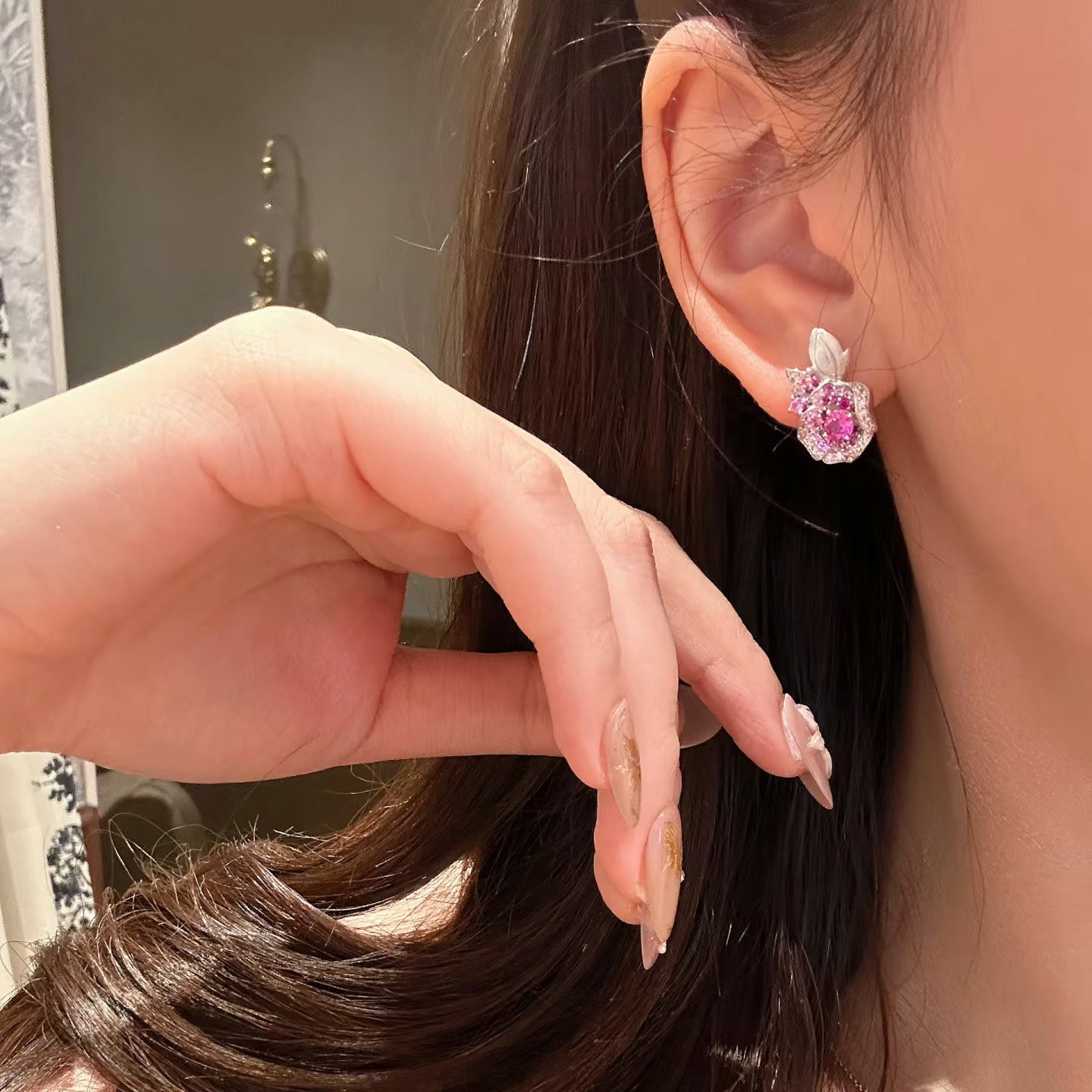 Rosé Bloom Pink Rose Jewelry Set