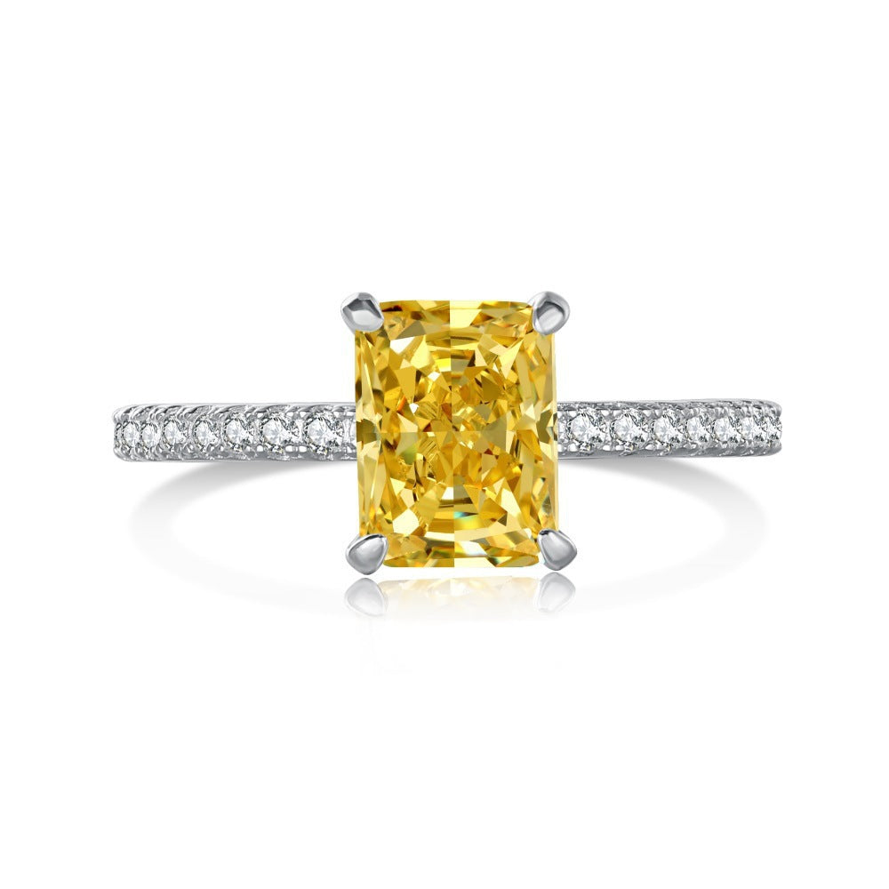 S925 Sterling Silver Radiant Bloom Ring