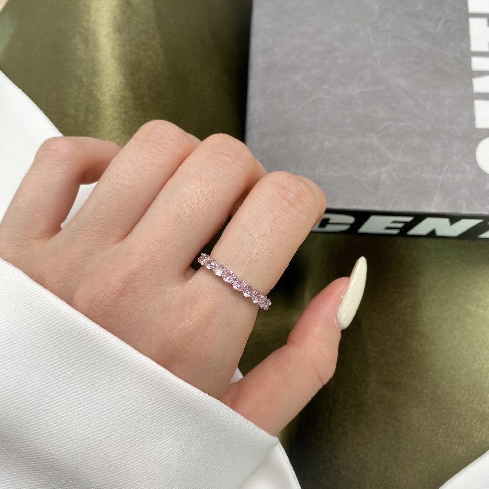 Aurora Blush™ S925 Sterling Silver High Carbon Diamond Pink Ring Collection