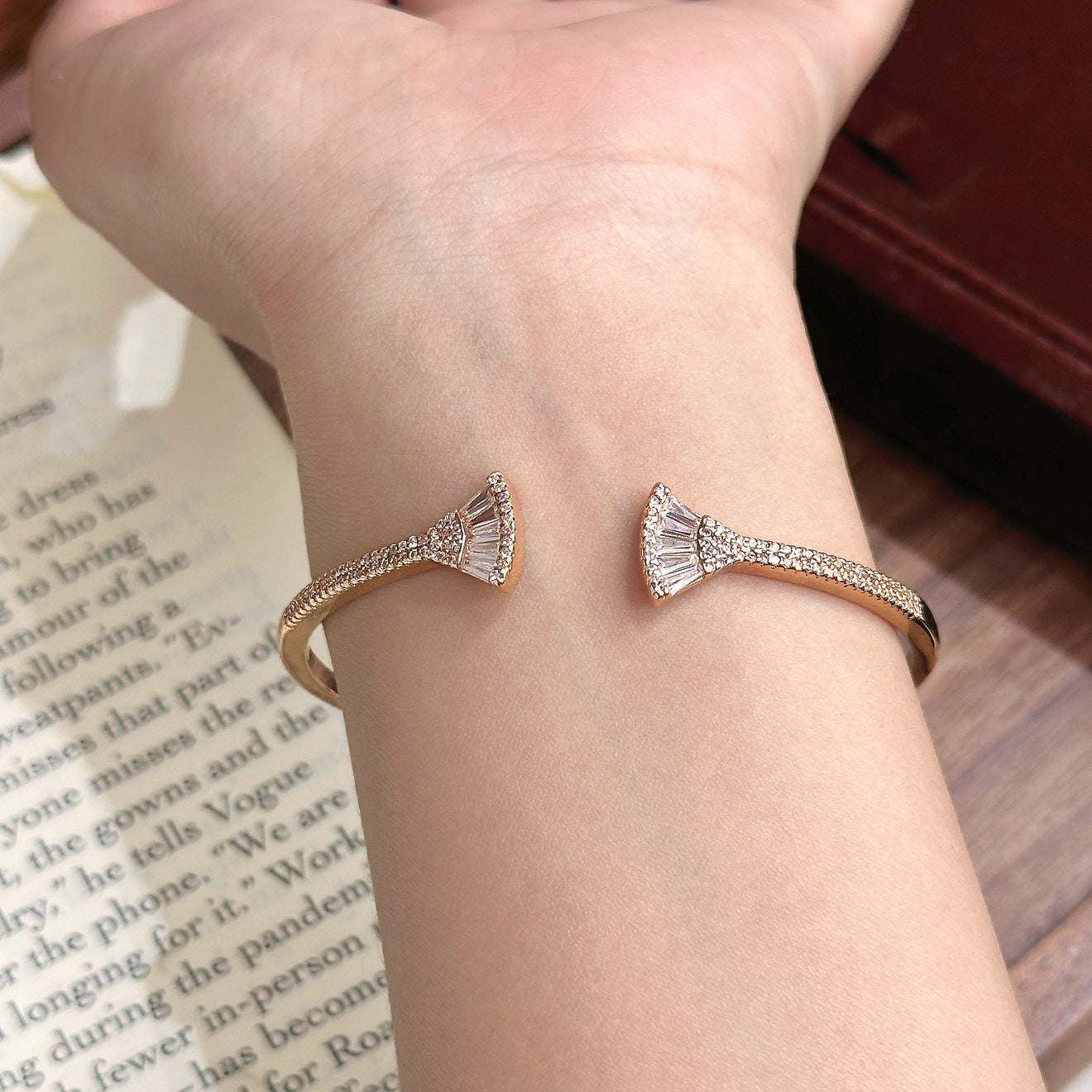 Aurora Fan Open Cuff Bracelet