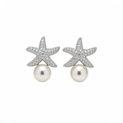Ocean Pearl Star Earrings