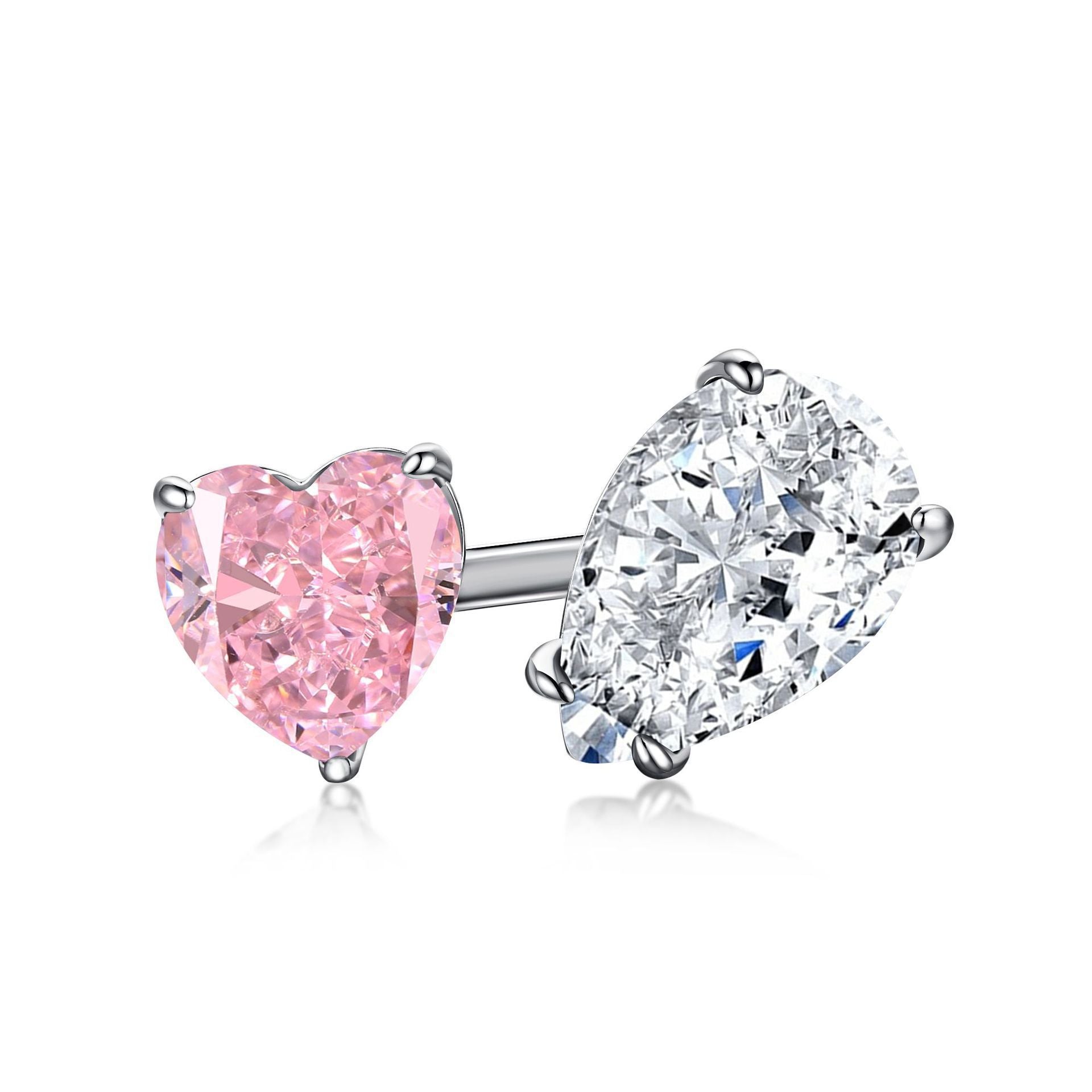 Aurora Blush™ S925 Sterling Silver High Carbon Diamond Pink Ring Collection