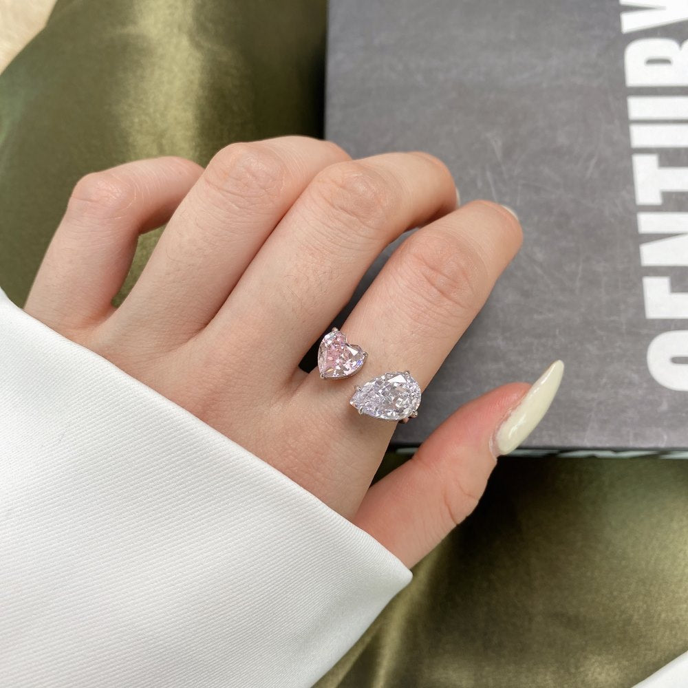 Aurora Blush™ S925 Sterling Silver High Carbon Diamond Pink Ring Collection