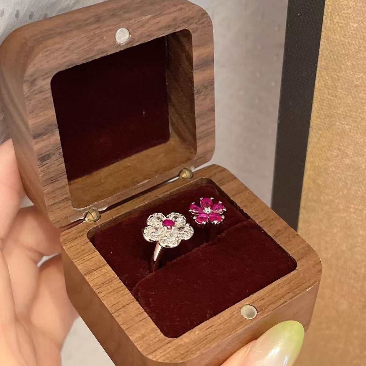 Blossom Duo Floral Open Ring