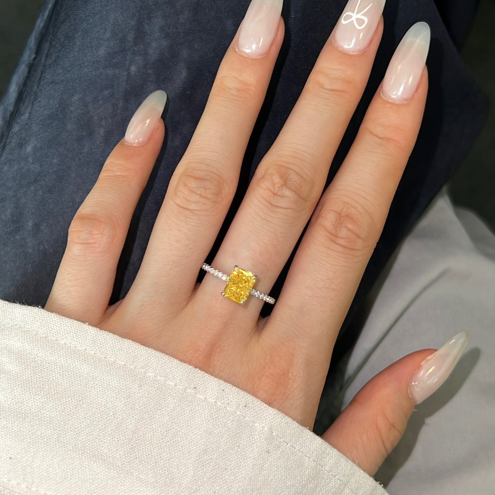 S925 Sterling Silver Radiant Bloom Ring