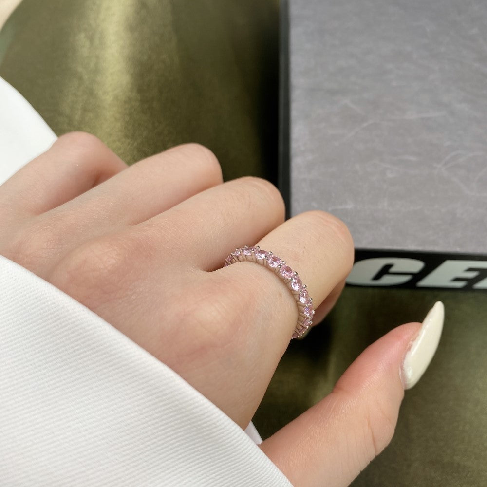 Aurora Blush™ S925 Sterling Silver High Carbon Diamond Pink Ring Collection