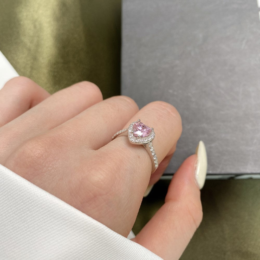 Aurora Blush™ S925 Sterling Silver High Carbon Diamond Pink Ring Collection