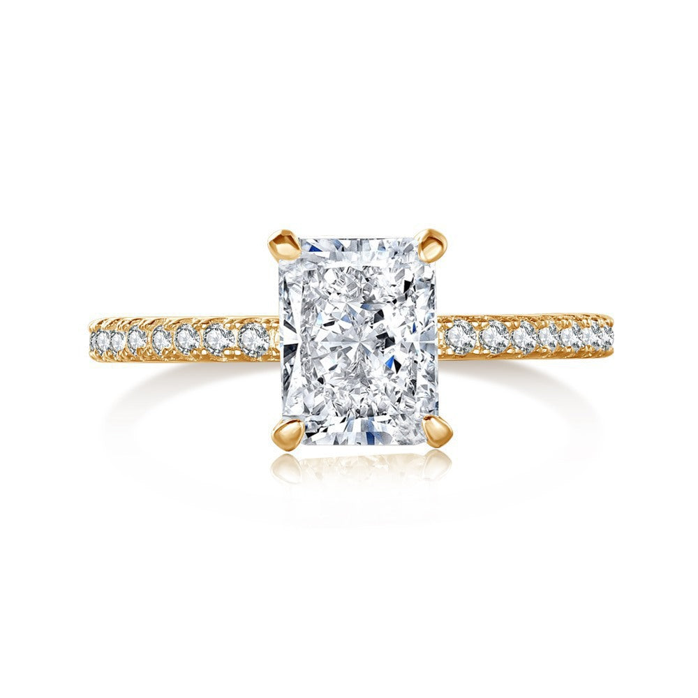 S925 Sterling Silver Radiant Bloom Ring