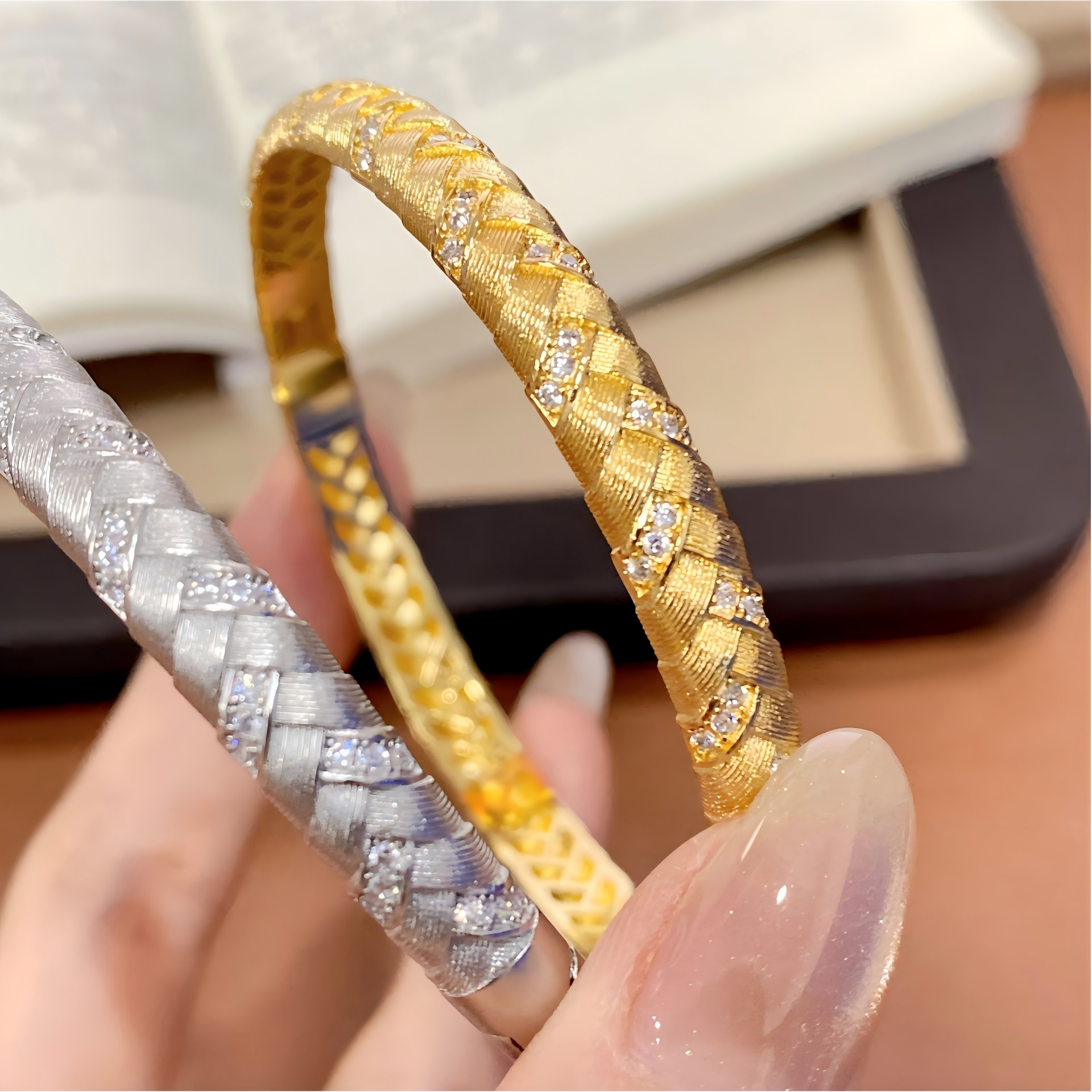 Braided Gold & Silver Jewelry Set