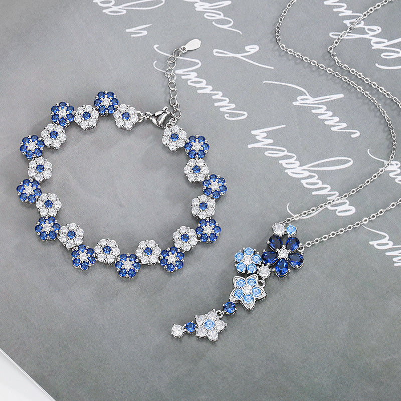 Azure Blossom Jewelry Set