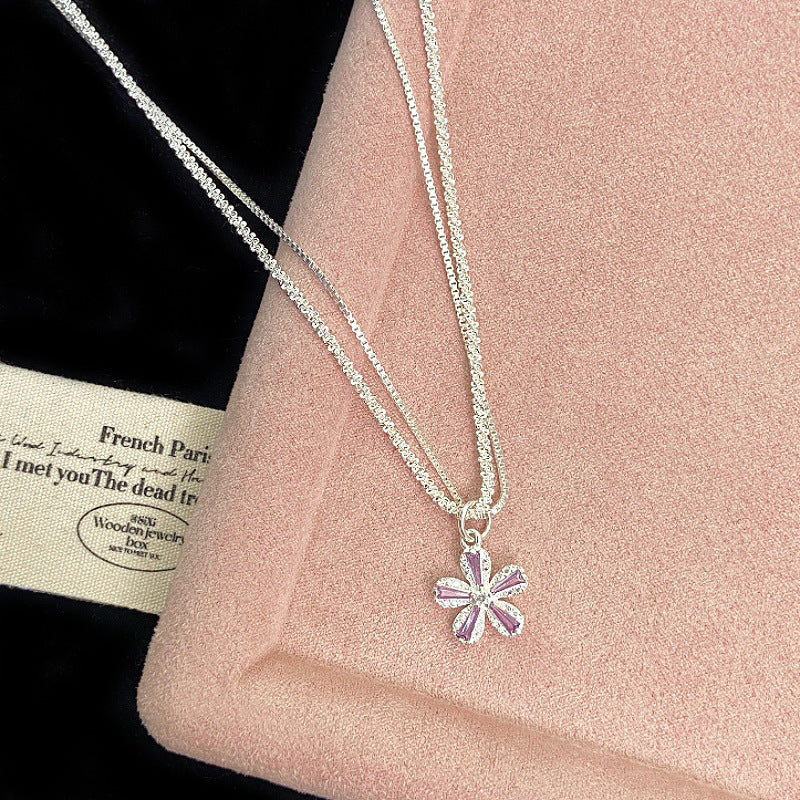 Lumière Bloom Layered Flower Necklace