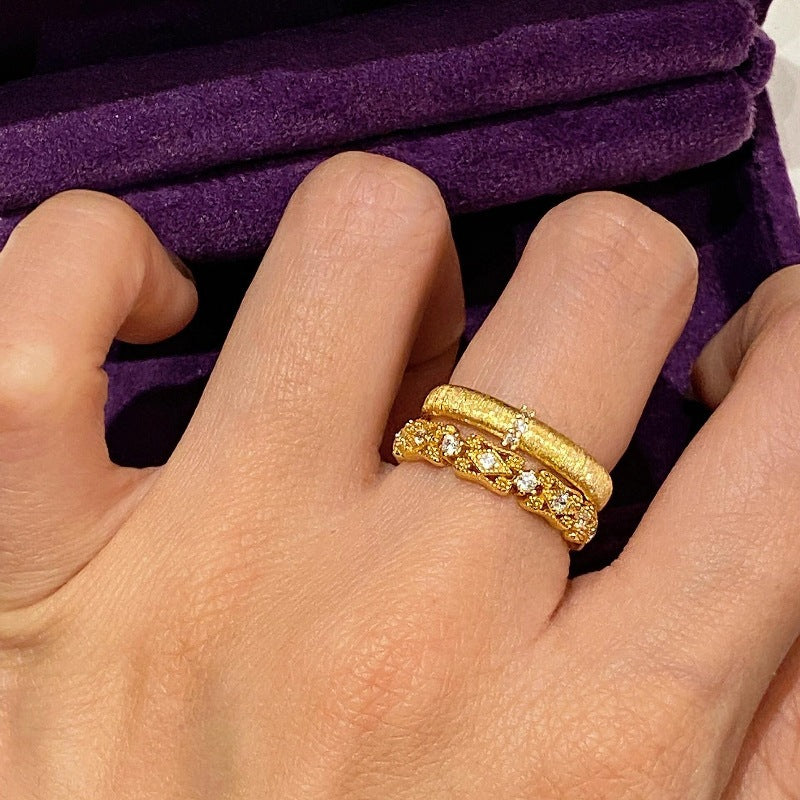 S925 Sterling Silver Celestial Spark Eternity Ring