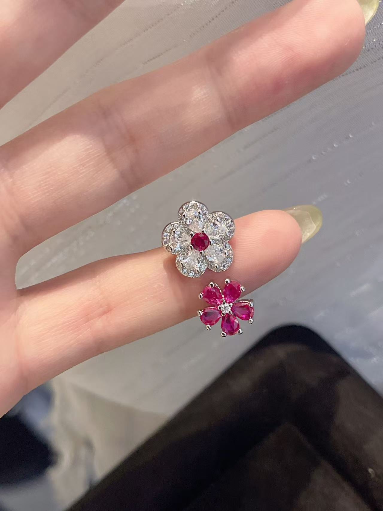 Blossom Duo Floral Open Ring