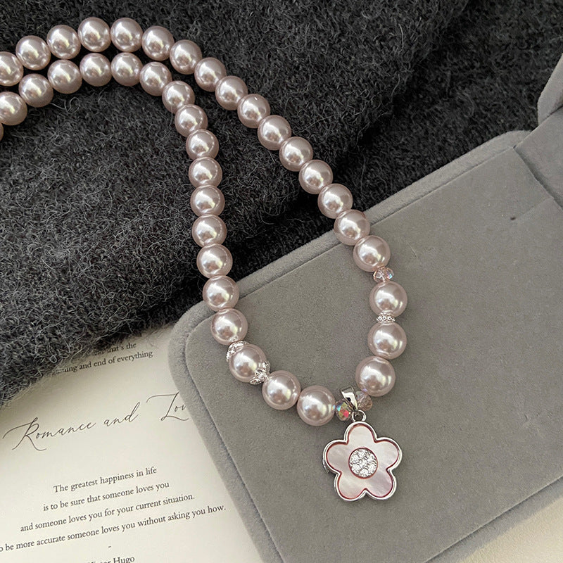 Pearl Blossom Charm Necklace