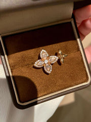 Four-Leaf Clover Flower Open-Faced Ring