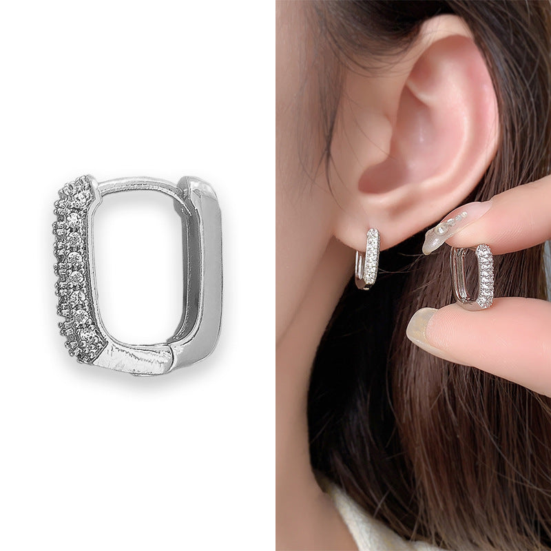 Celestia Luna Pavé Huggie Earrings