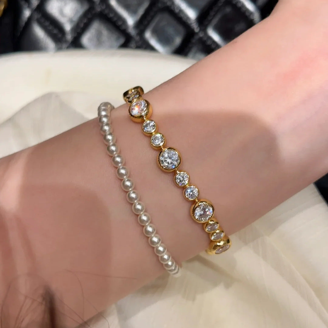 Vintage Bubble Crystal Tennis Bracelet