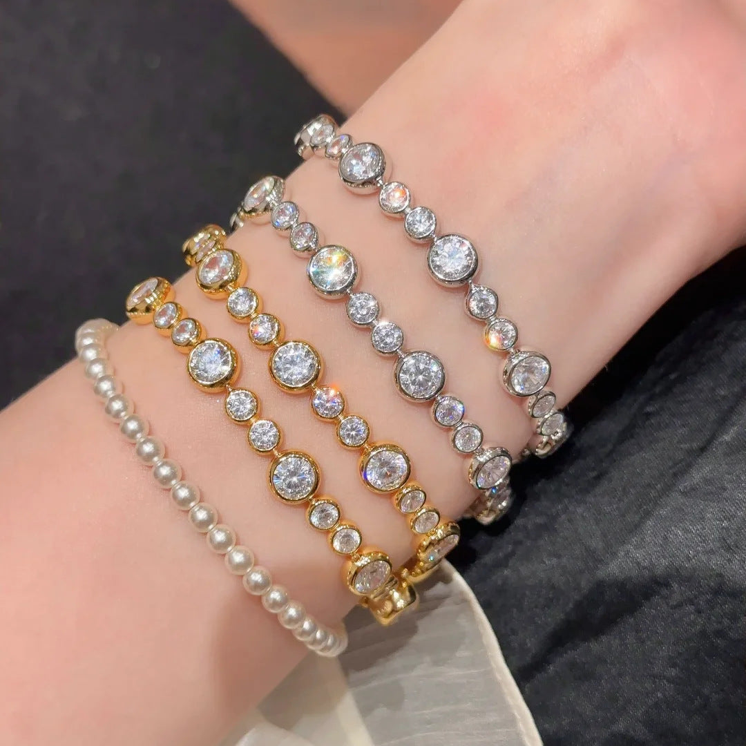 Vintage Bubble Crystal Tennis Bracelet