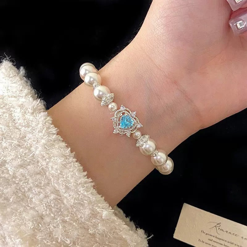 Celestia Heart Pearl Bracelet